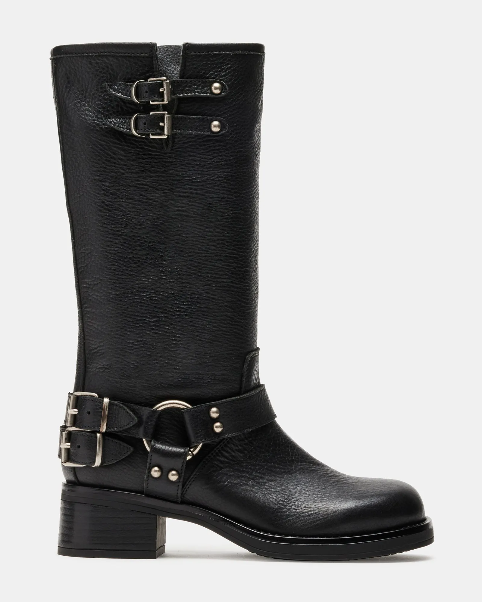 Trail Use Strong material ASTOR BLACK LEATHER