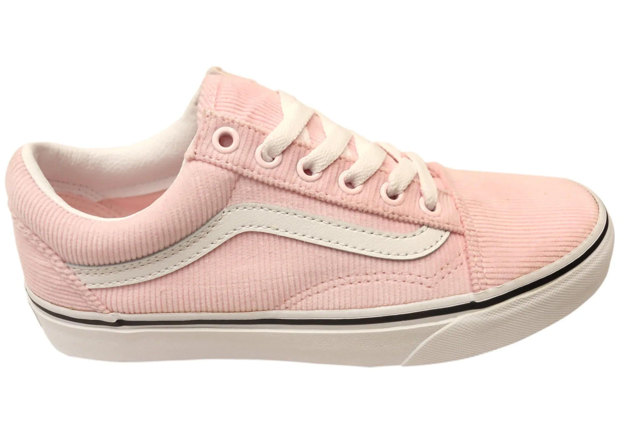 All Terrain Ride Fit Vans Womens Old Skool Mini Cord Pink Comfortable Lace Up Sneakers