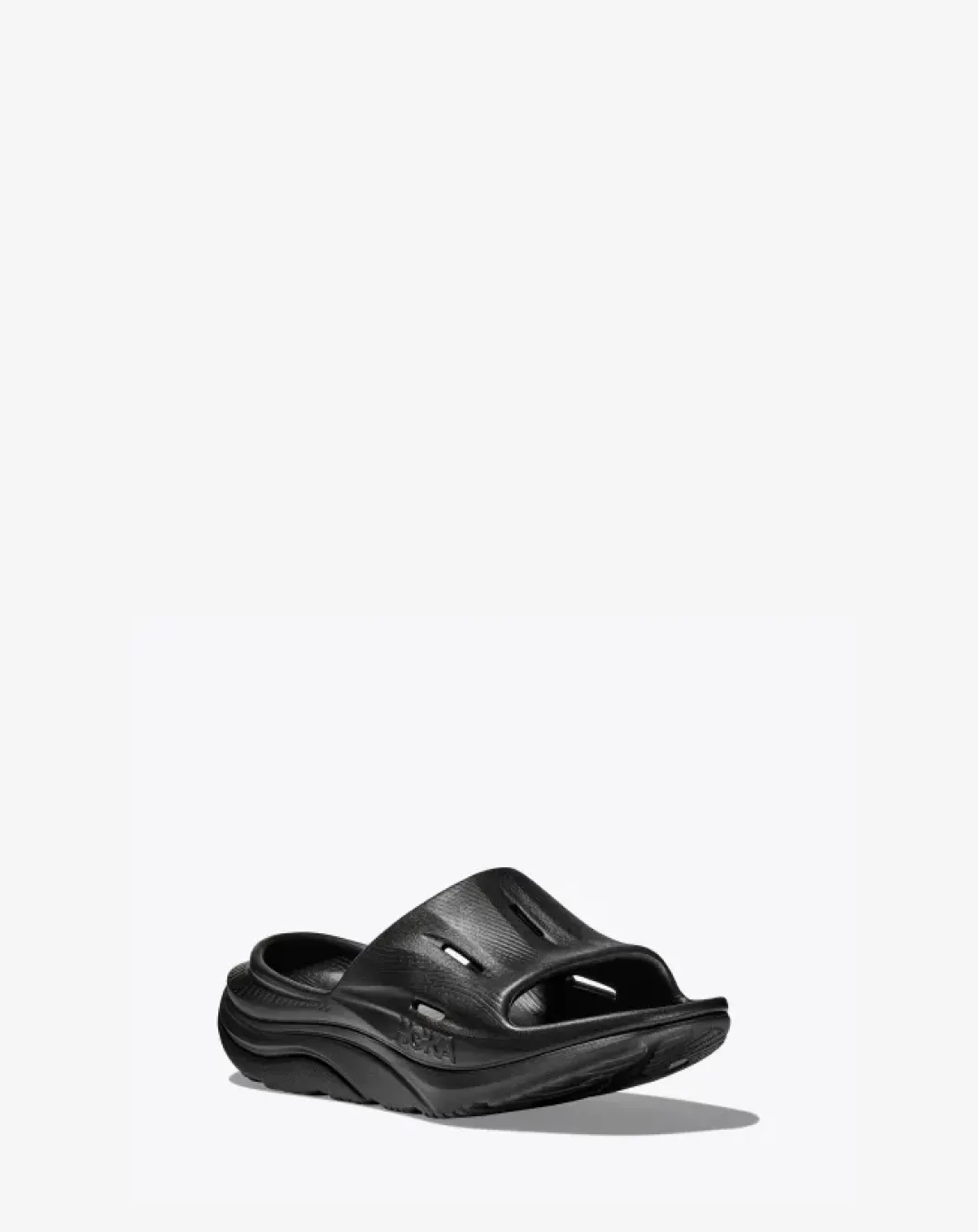 high - intensity - interval - training running shoes Hoka Ora Recovery Slide 3 Black Sandals