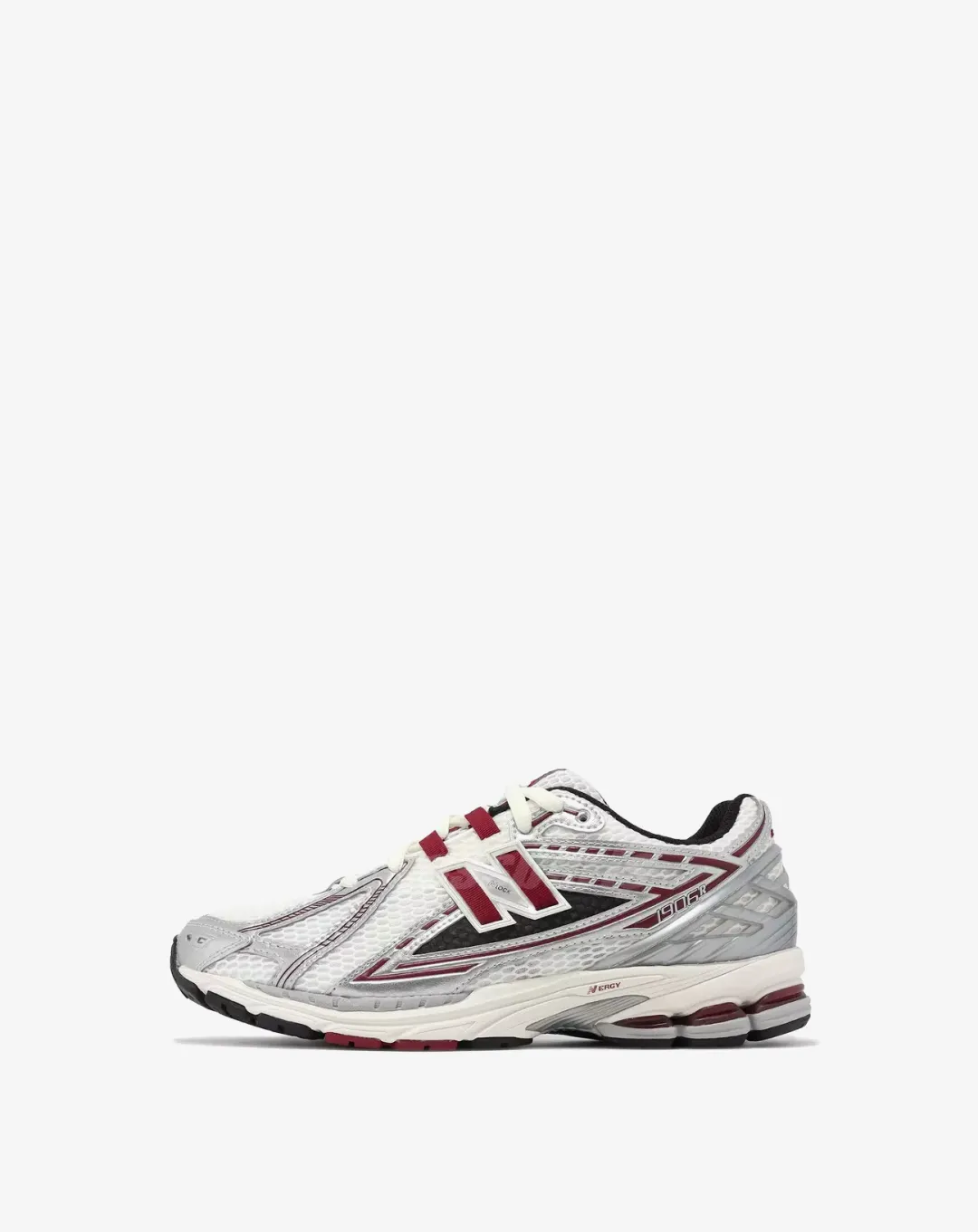 New Balance 1906R "Silver Crimson" Sneakers running in a stadium shoes