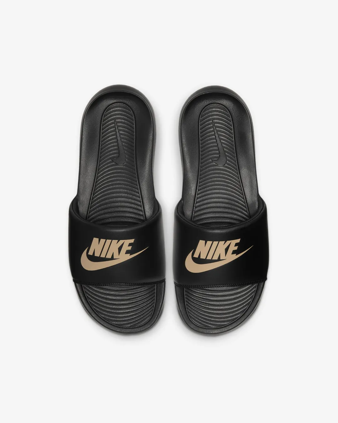 Nike Victori One Slide - Black/Gold powerful - running