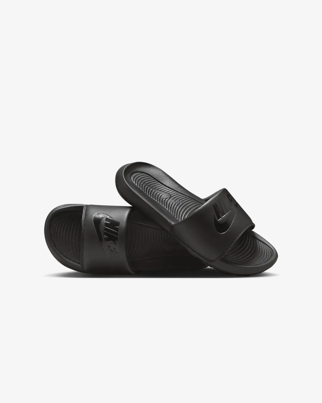 Nike Victori One Slide - Triple Black cold Lightweight Feel