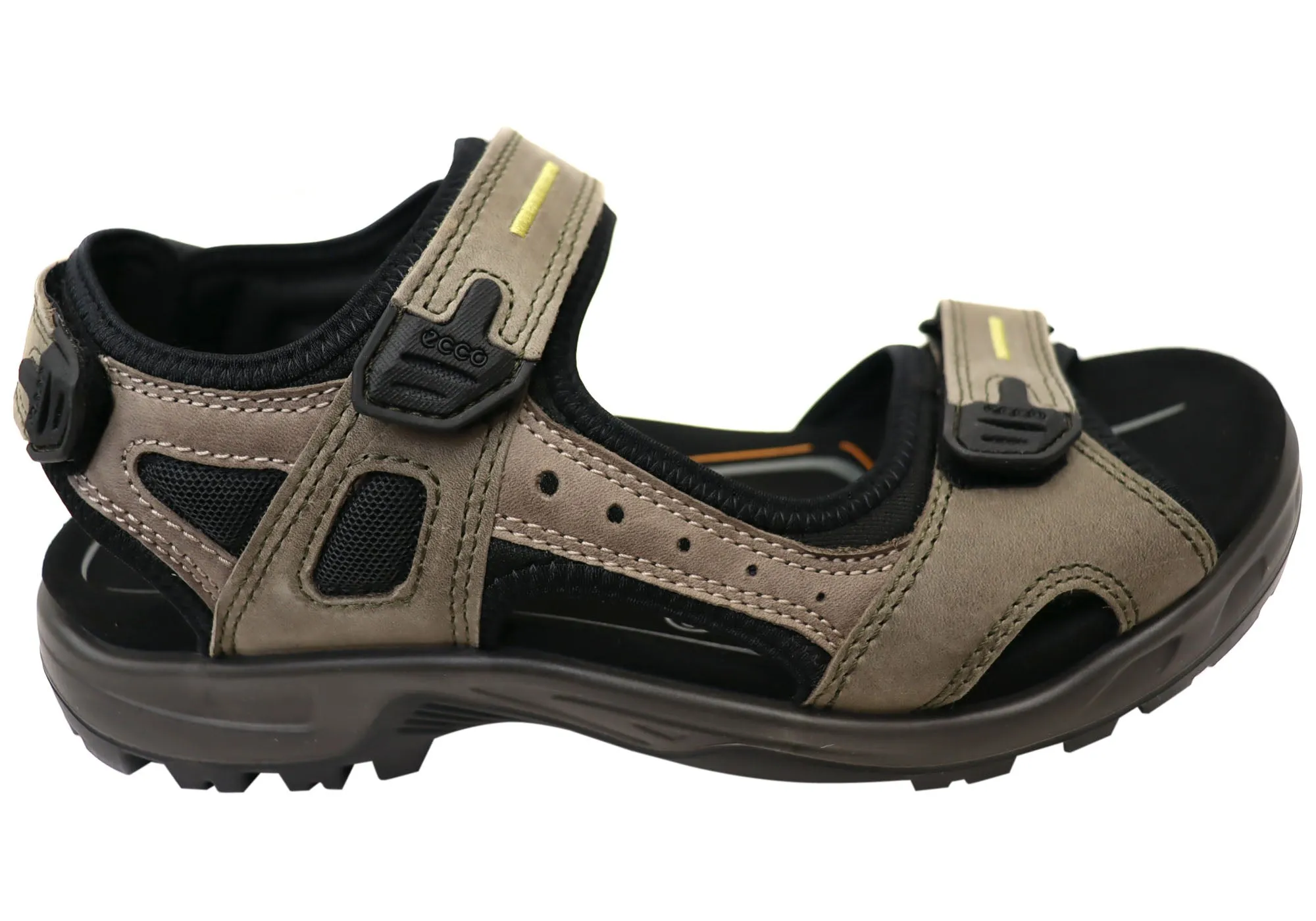 ECCO Mens Offroad Comfortable Leather Adjustable Sandals Performance Leg Slim