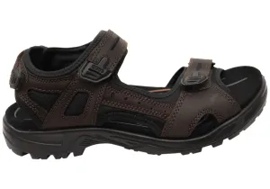 ECCO Mens Offroad Comfortable Leather Adjustable Sandals Classic