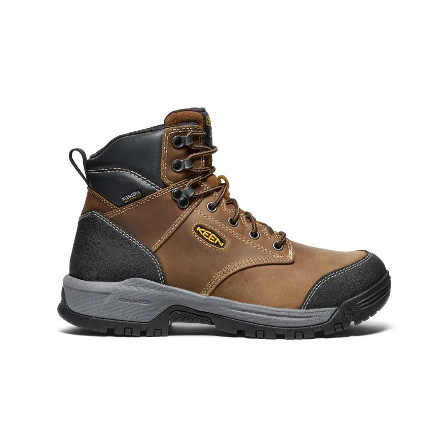 Comfortable Experience Men's Evanston 6" Waterproof Boot (Soft Toe)  |  Bison/Black