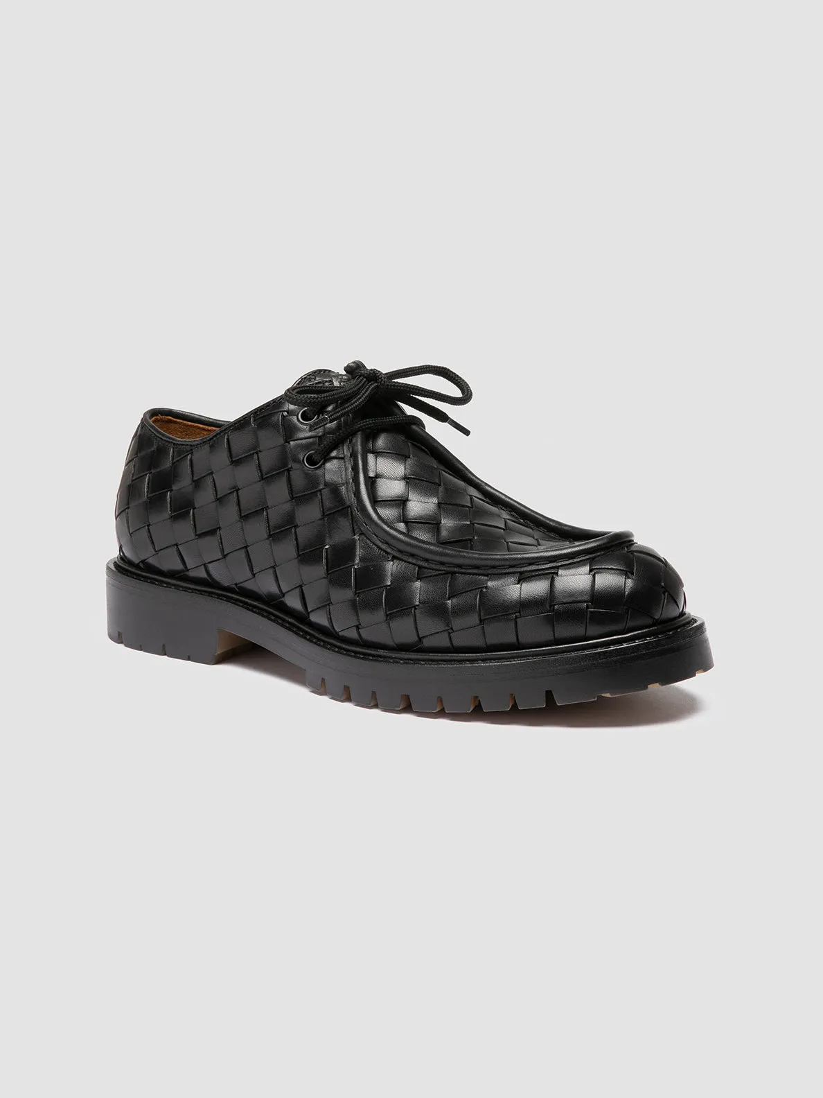 Simple Outfit BOSS 015 - Black Leather Derby Shoes