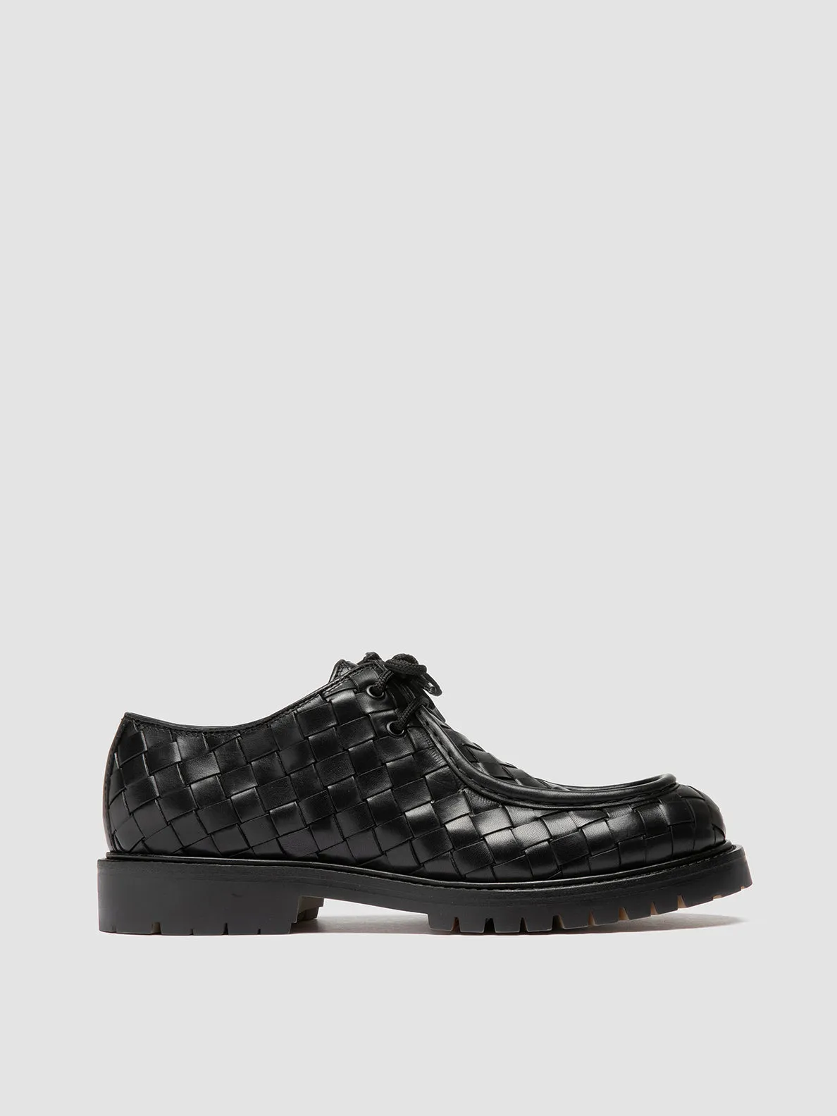 BOSS 015 - Black Leather Derby Shoes Workwear Option