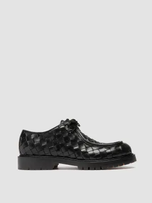 BOSS 015 - Black Leather Derby Shoes Workwear Option