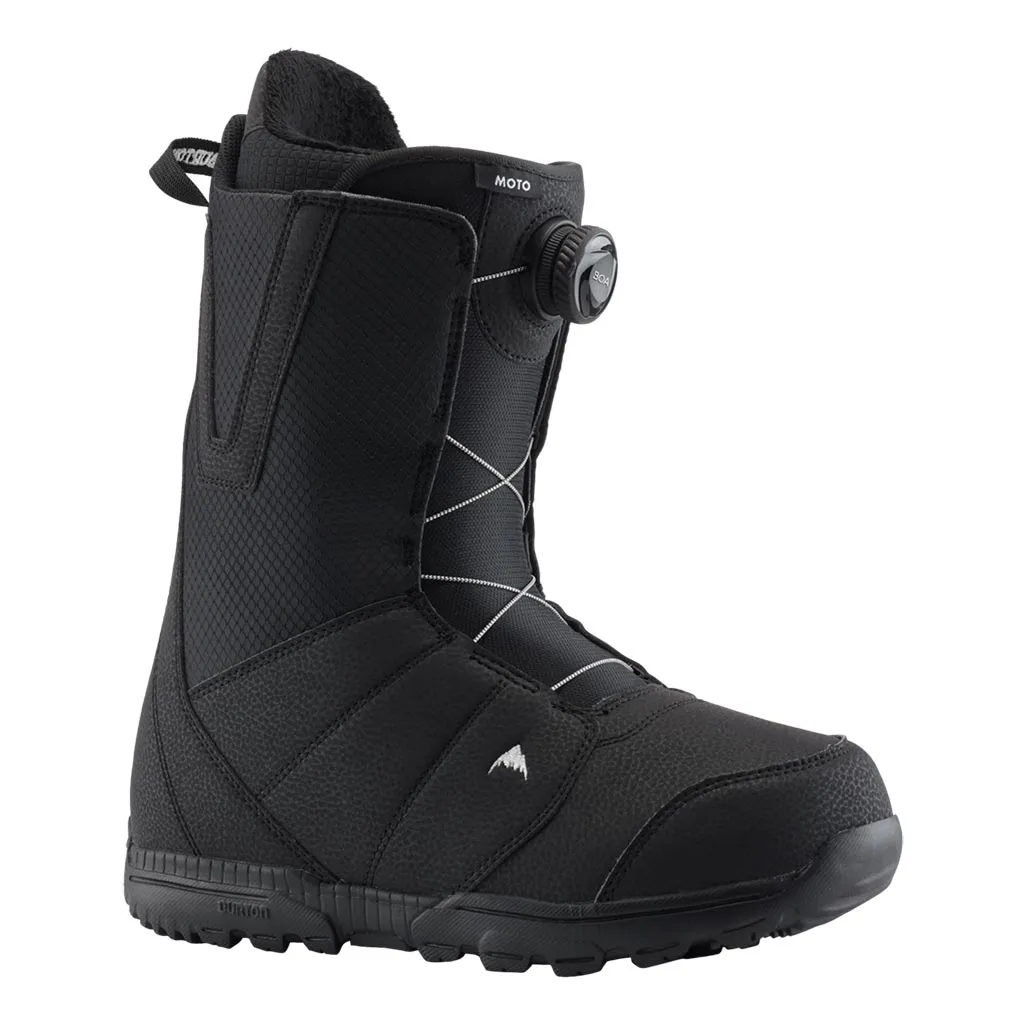 Burton 2025 Moto Wide Boa Boots - Black Snow Walk Protection Outdoor Winter Trekking