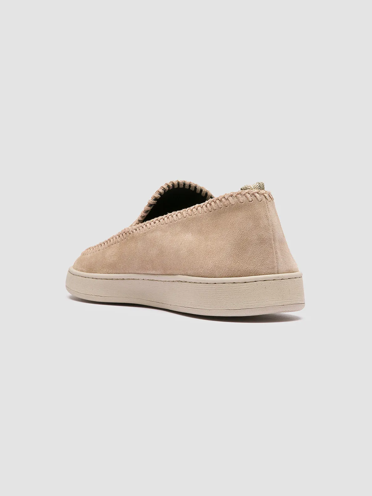 HERBIE 011 - Beige Suede Penny Loafers Sleek Form