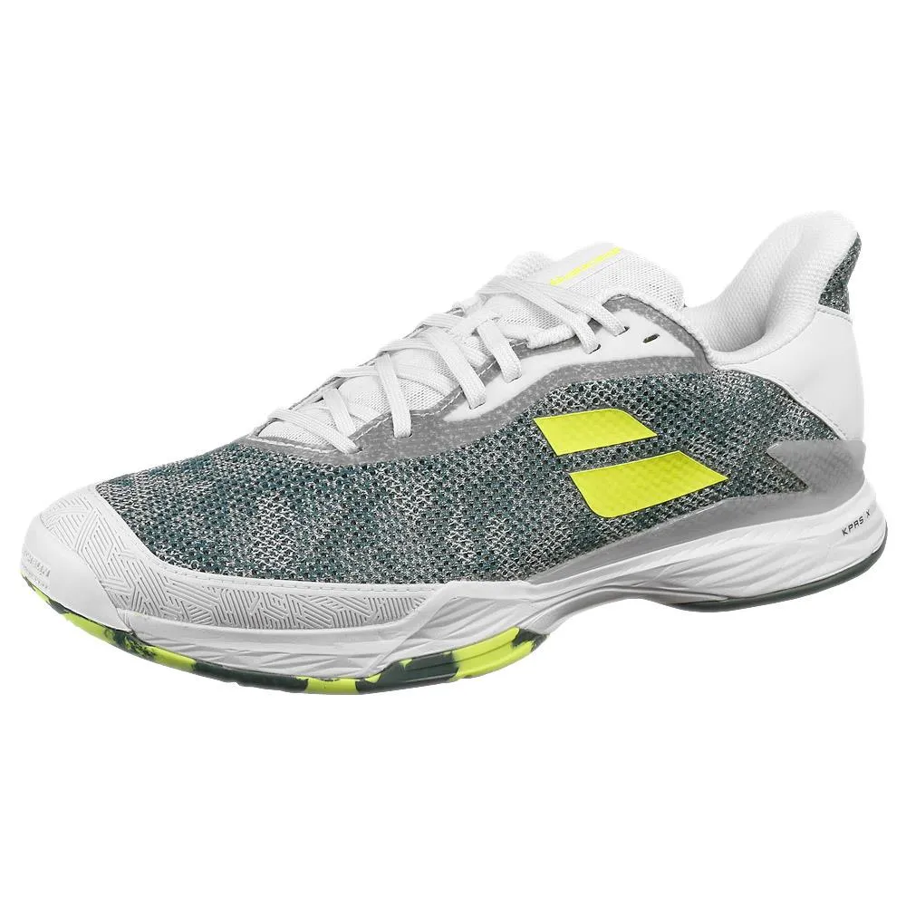 Babolat Men's Jet Tere - Clay - White/Dark Blue Cushion Heel Sports Driven