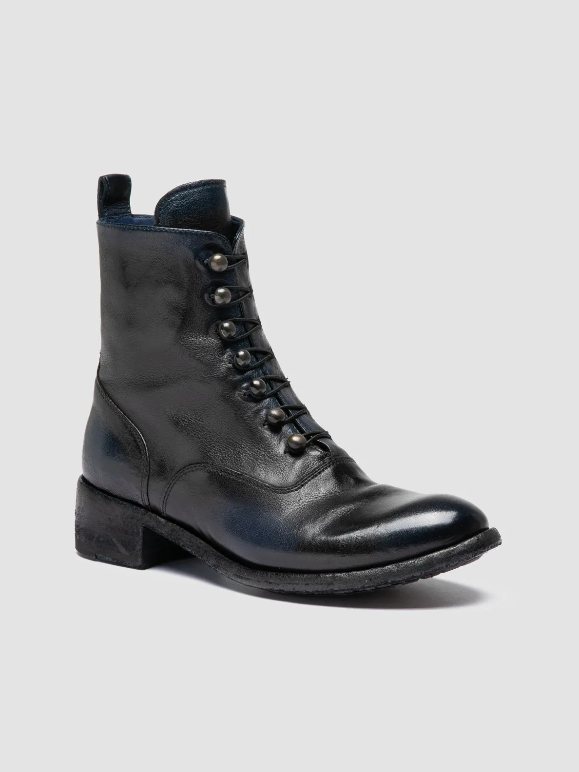 Active Wear LISON 036 - Black Leather Zipped Boots