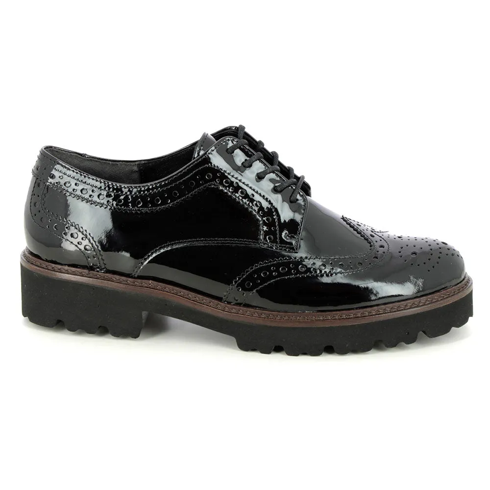 05.244 Patent Leather Lace Up Easy Comfort High Fashion