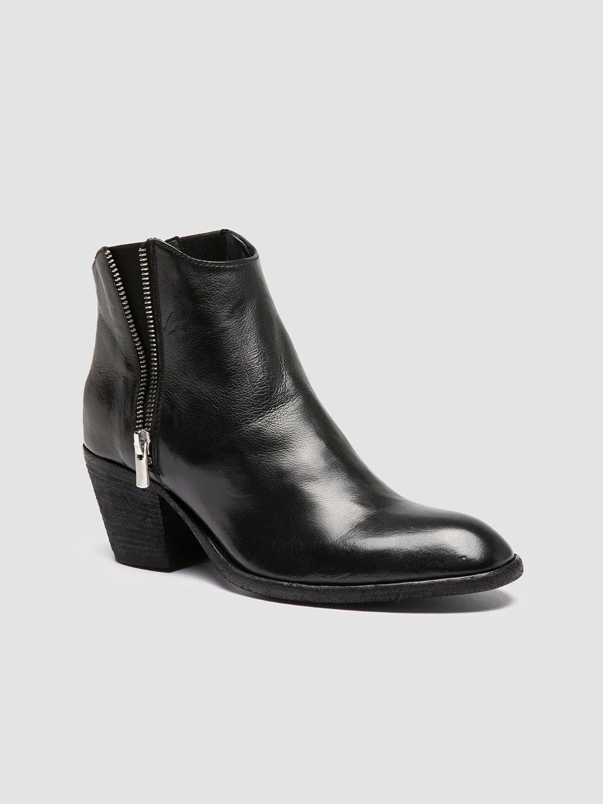 Leap Hike SYDNE 015 - Black Leather Ankle Boots