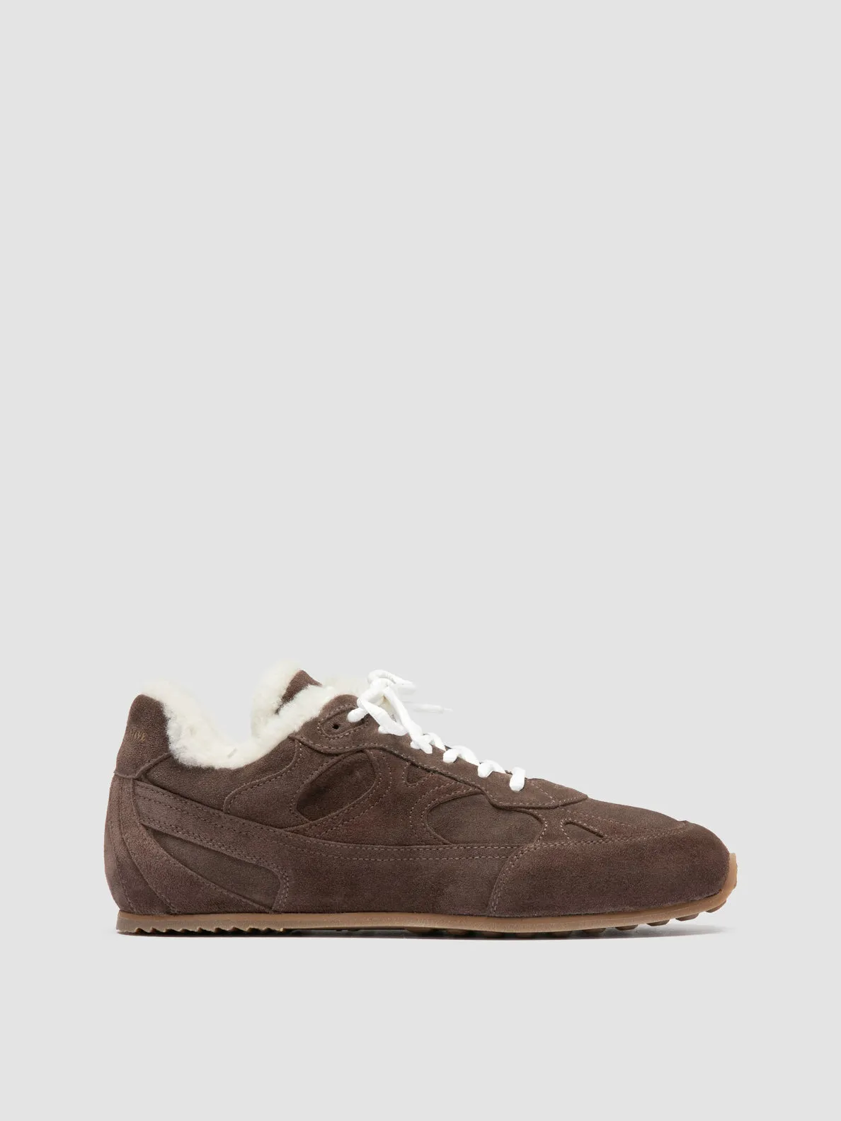 Smart Casual Shock Absorbing AWAY 102 - Taupe Suede Sneakers