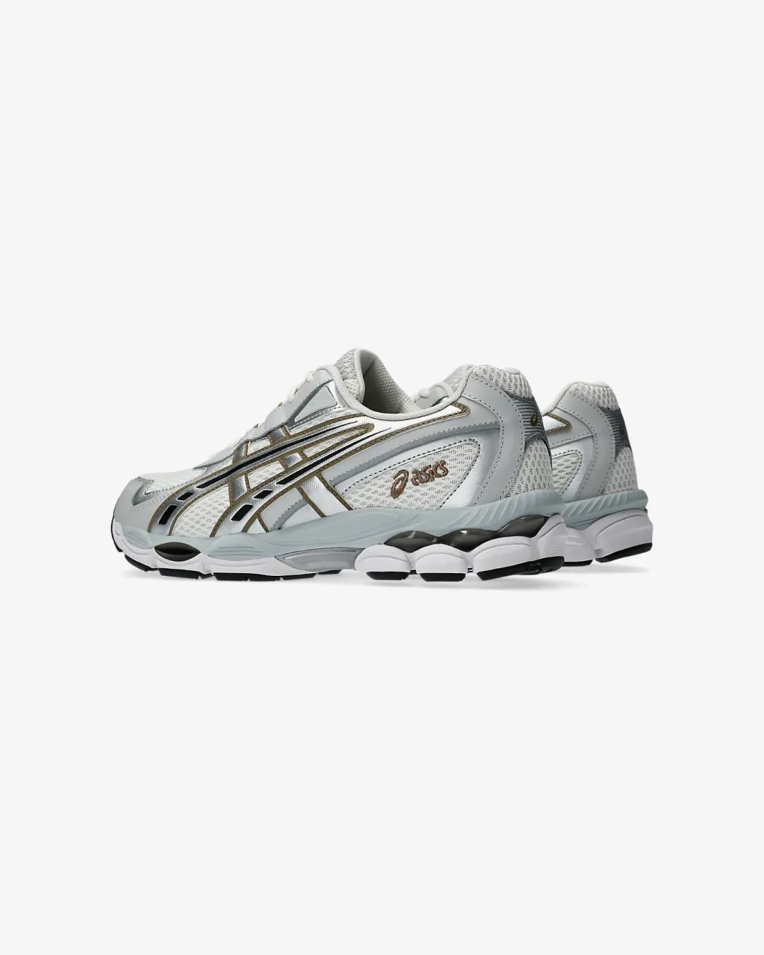 Shiny Tone High Arch ASICS Gel-NYC 2055 "Cream Pure Silver" Sneakers