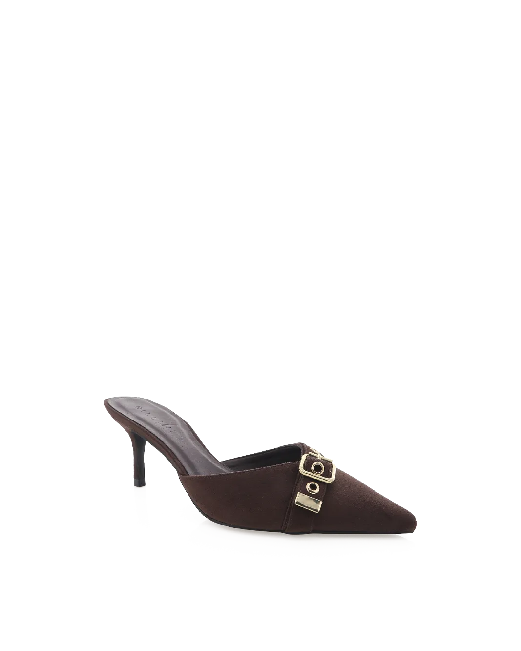 Nude Heels DAIJA - DARK CACAO SUEDE-GOLD