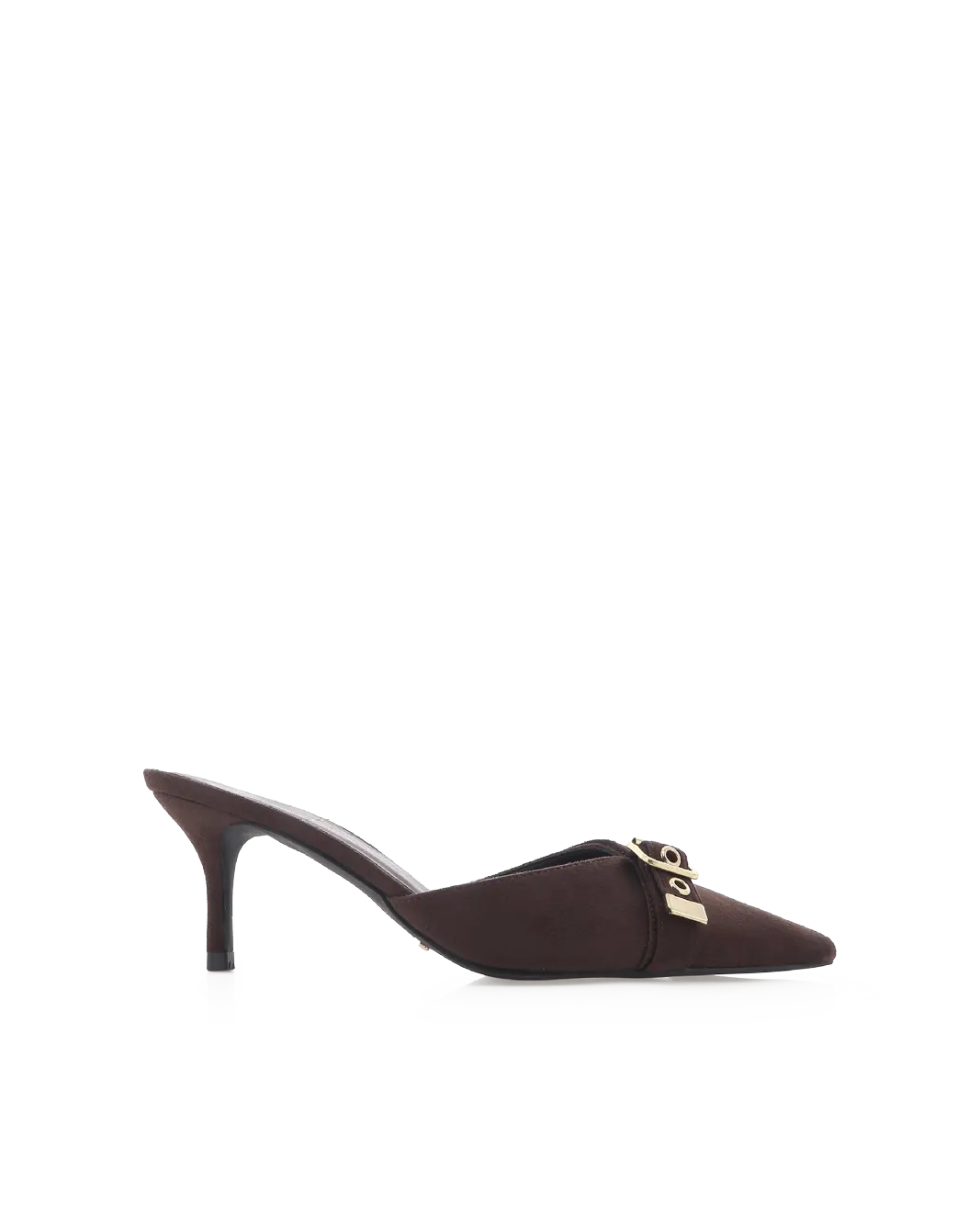 Trendy Platform Heels Comfort Grip DAIJA - DARK CACAO SUEDE-GOLD