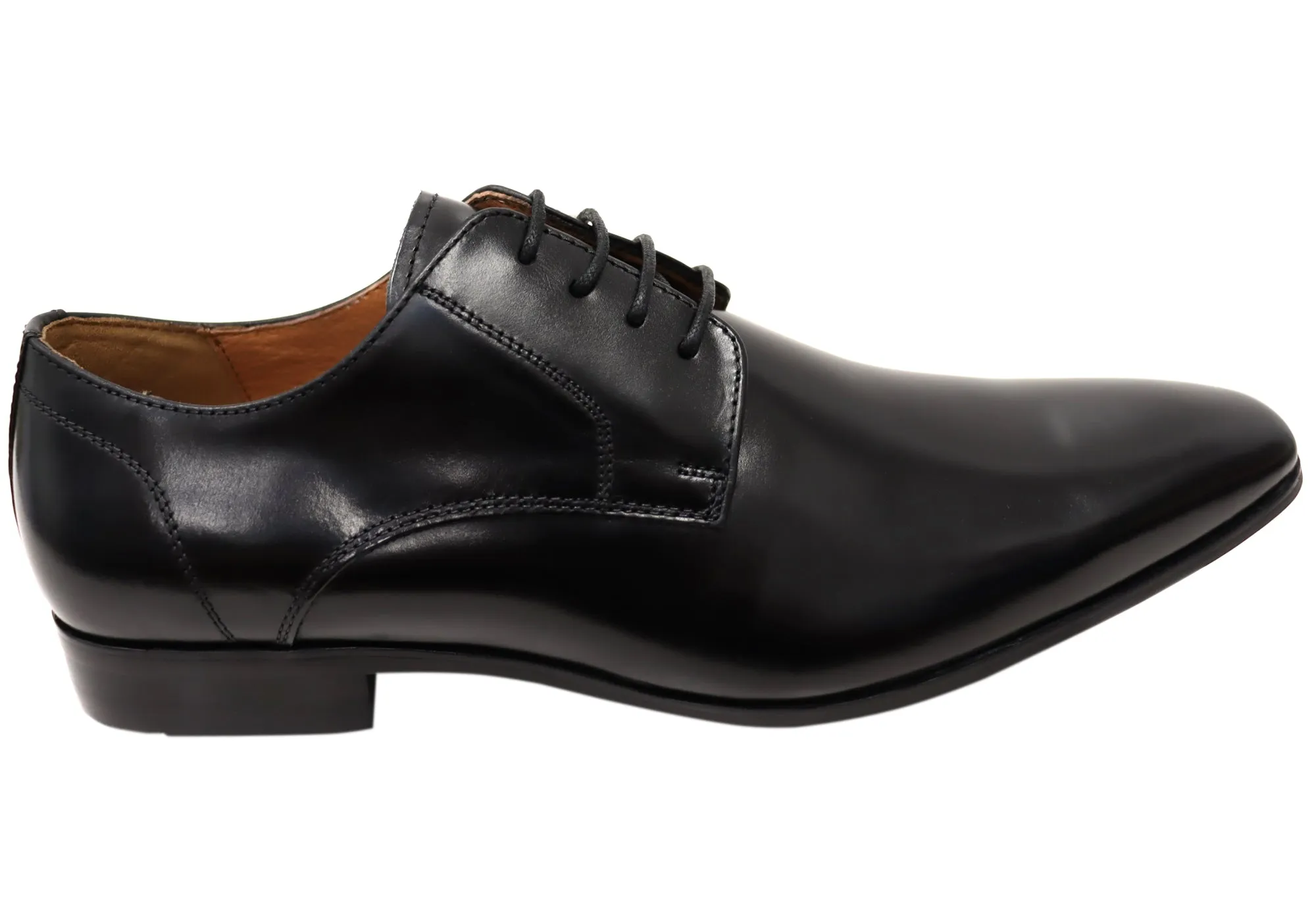Pair Quick Timeless Fit Florsheim Mens Kabul Plain Toe Derby EE Extra Wide Leather Shoes