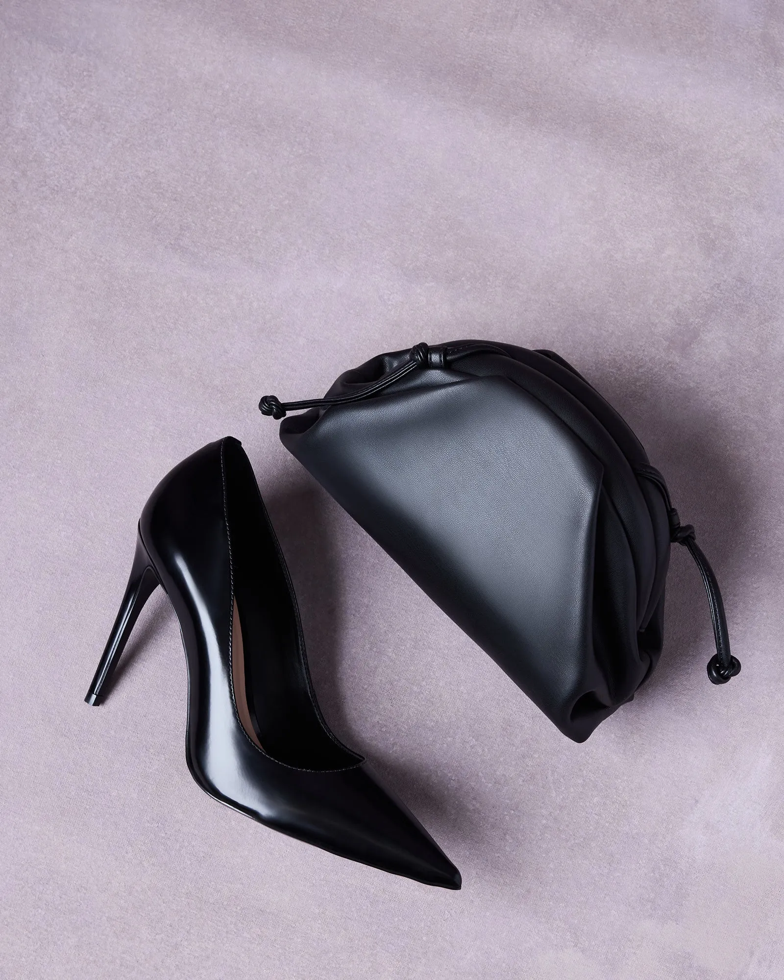 NOIR HEEL AND HAILEE BAG BLACK BUNDLE Shock Resistance Evening Heels for Bridesmaids