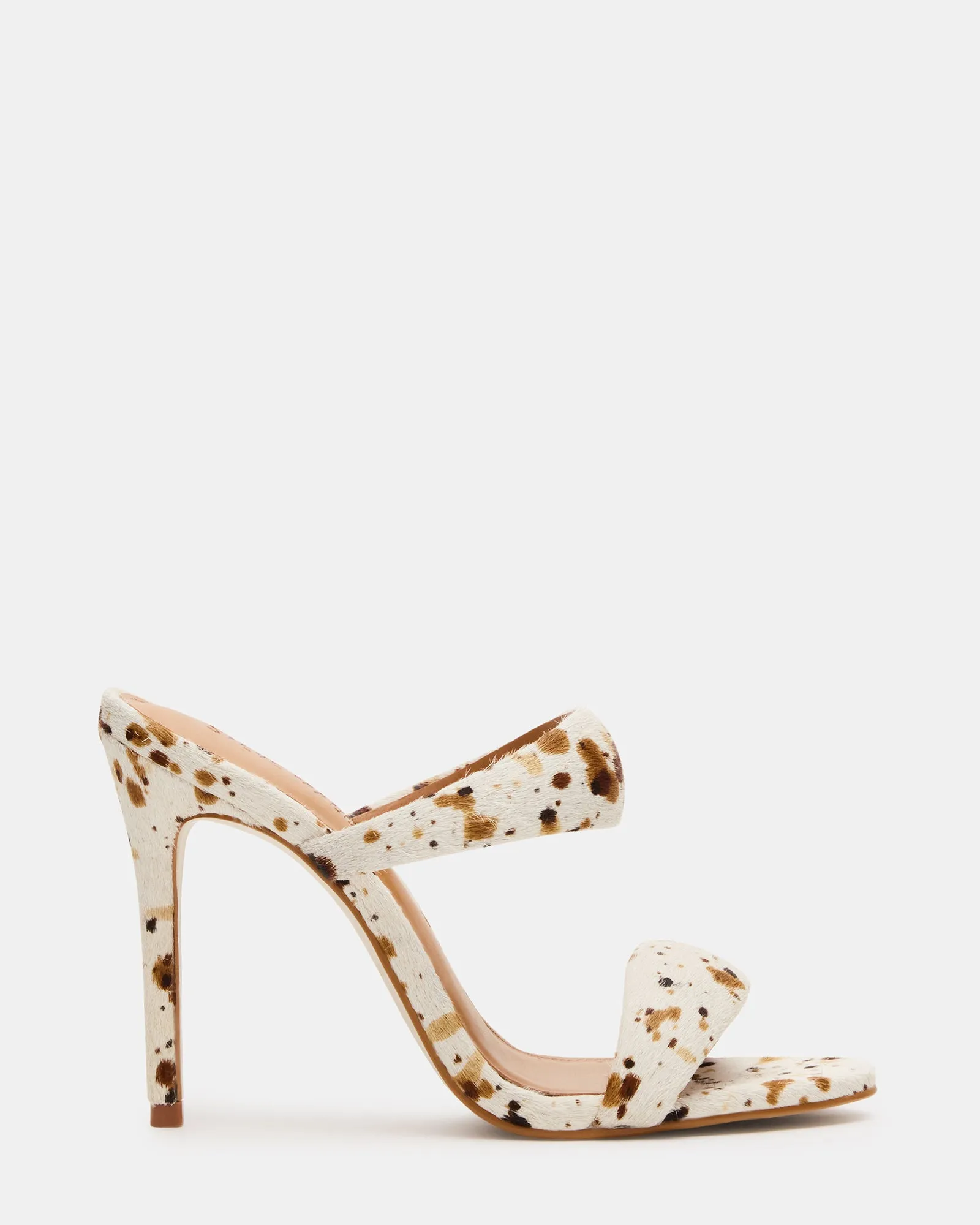 SATURN BROWN COW PRINT Romantic Heels Comfy Bridal Heels