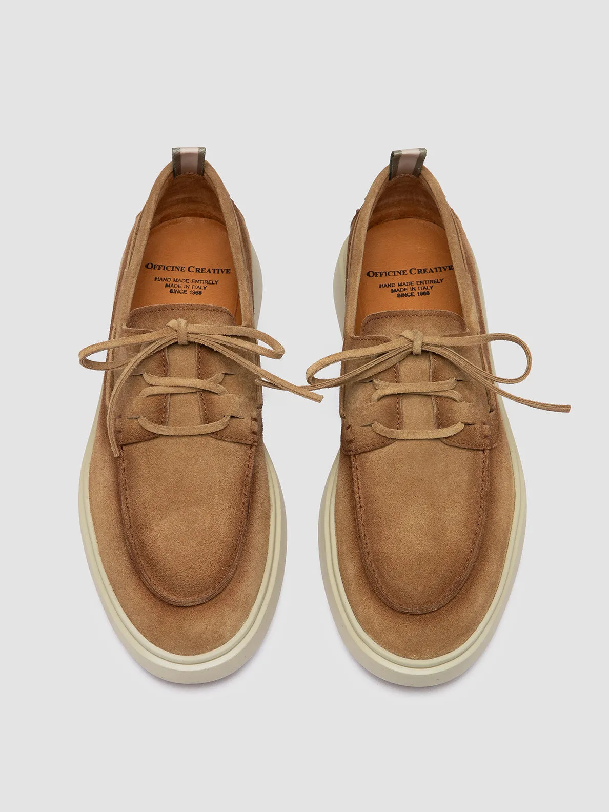 Foot Comfort BONES 013 - Camel Suede Boat Shoes