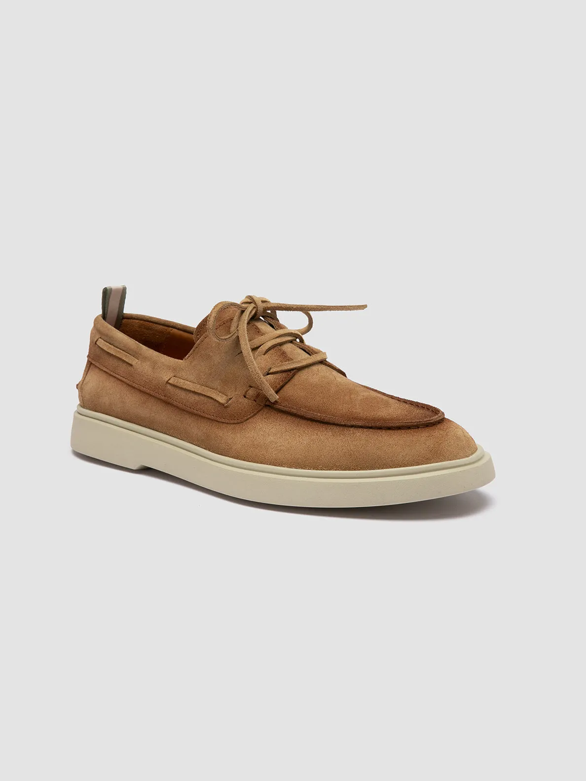 Effortless Fit BONES 013 - Camel Suede Boat Shoes