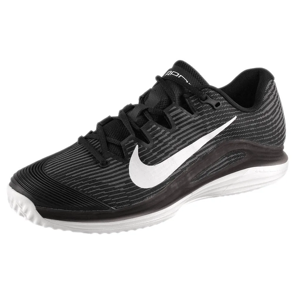 Nike Men's Air Zoom Vapor 12 - Clay - Black/White Luxe support