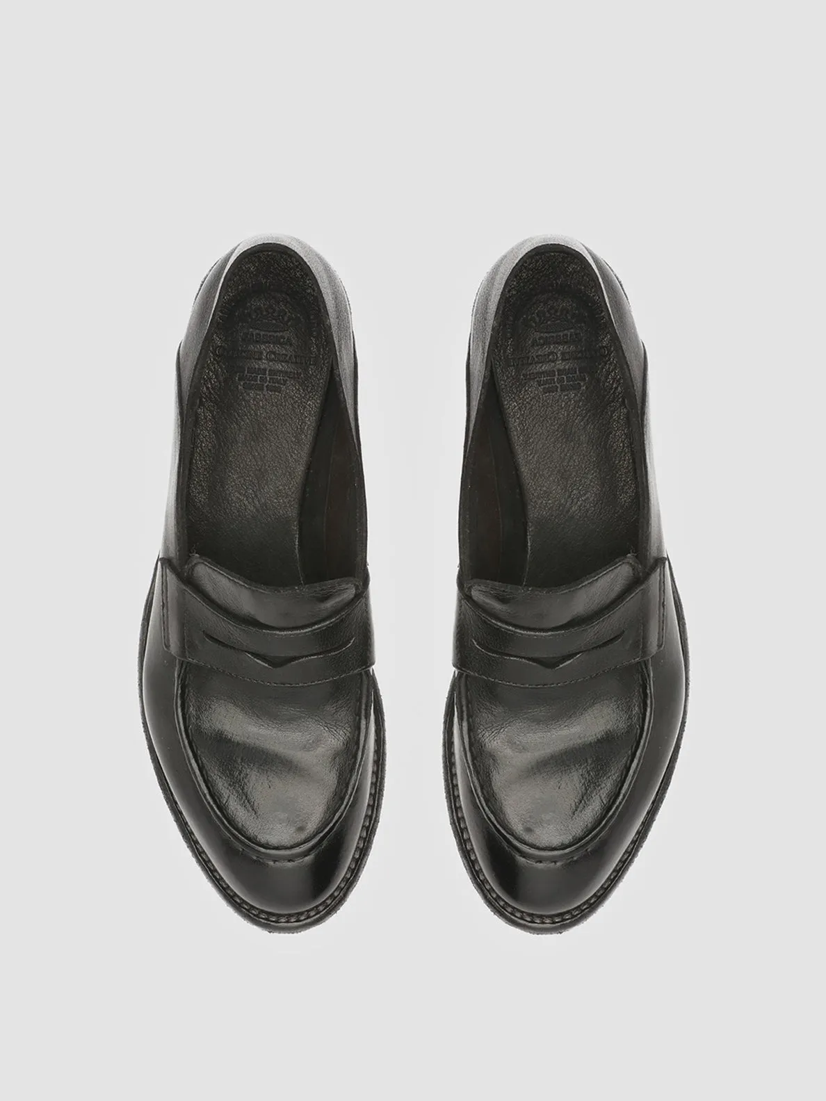 Comfortable Support Calm Jog LEXIKON 516 - Black Leather Loafers
