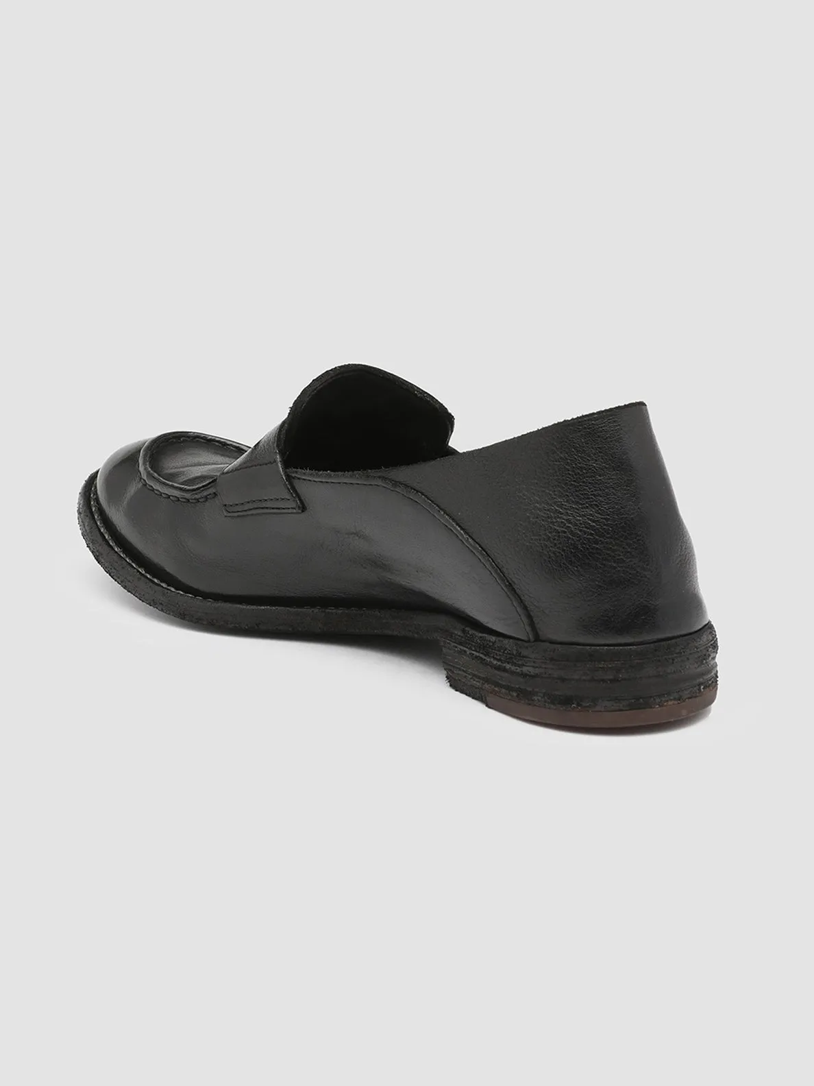 Musician??s Style Canvas Upper LEXIKON 516 - Black Leather Loafers