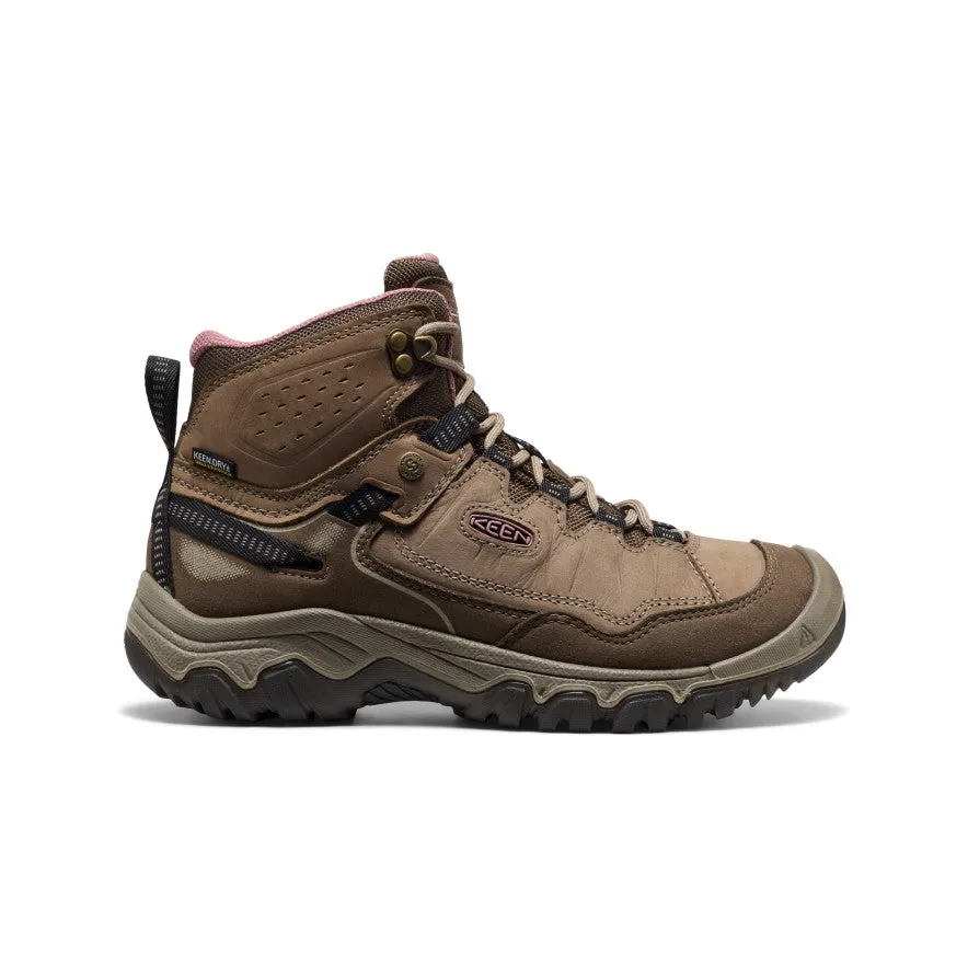 Women's Targhee IV Waterproof Hiking Boot  |  Brindle/Nostalgia Rose Sleek Design Waterproof Feature