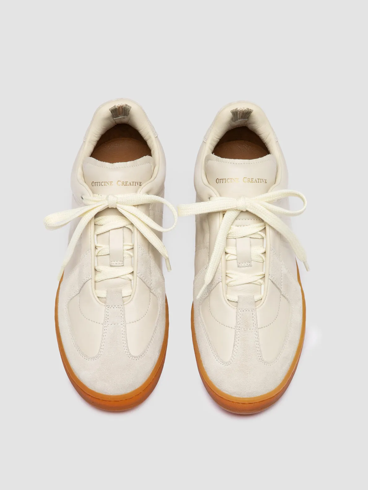 MILITIA 102 - White Leather and Suede Sneakers New York Short Trip