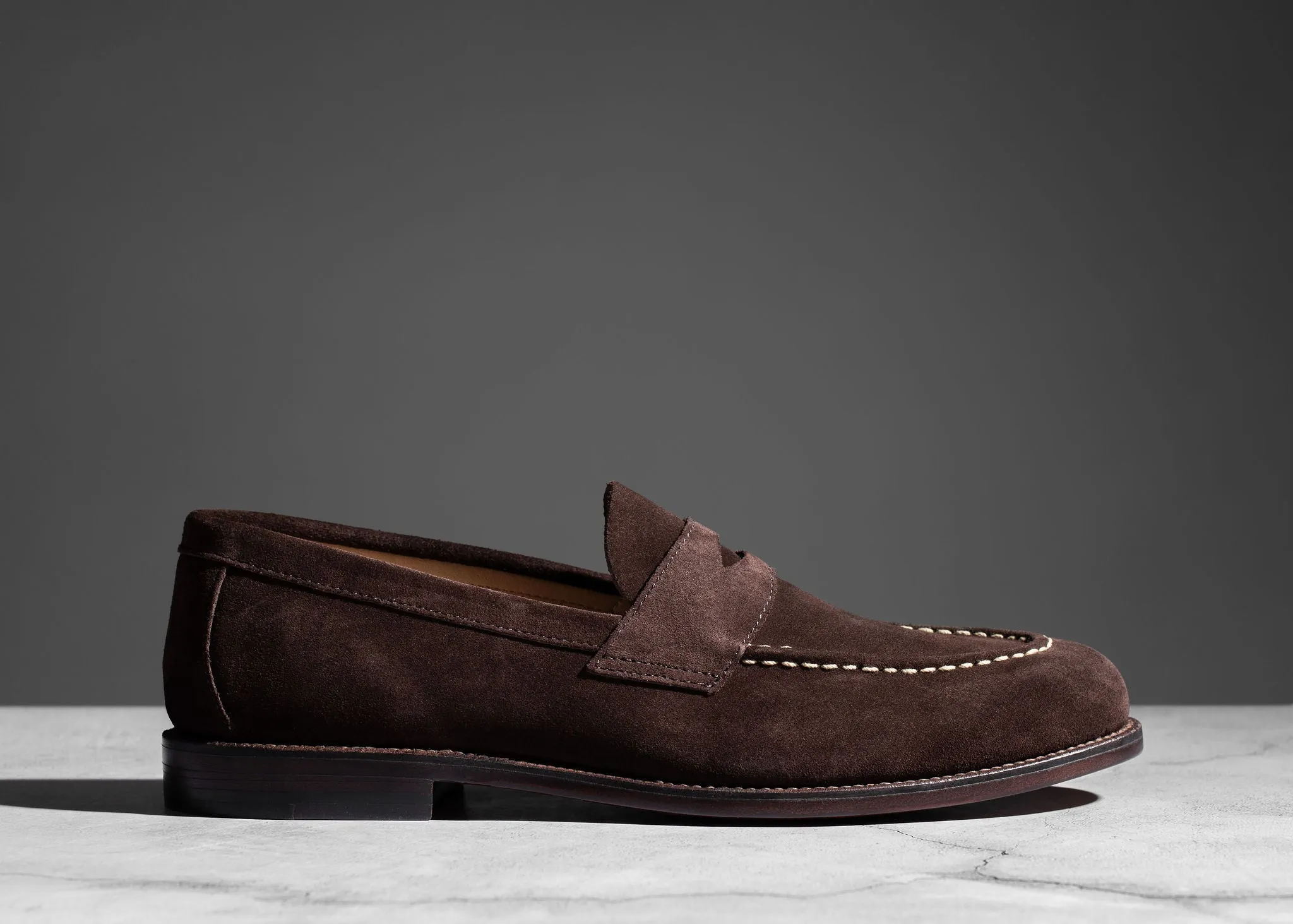 Unlined Traveler Penny Bitter Chocolate Suede Comfortable All-day Shoes