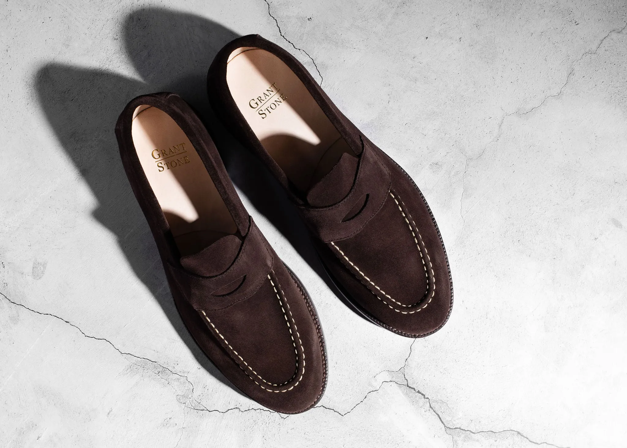 Relaxed Shoes Evening Glow Unlined Traveler Penny Bitter Chocolate Suede