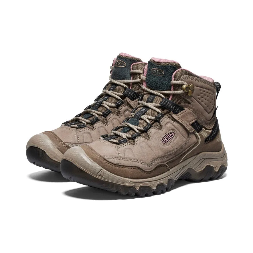 Side Zip Neutral design Women's Targhee IV Wide Waterproof Hiking Boot  |  Brindle/Nostalgia Rose