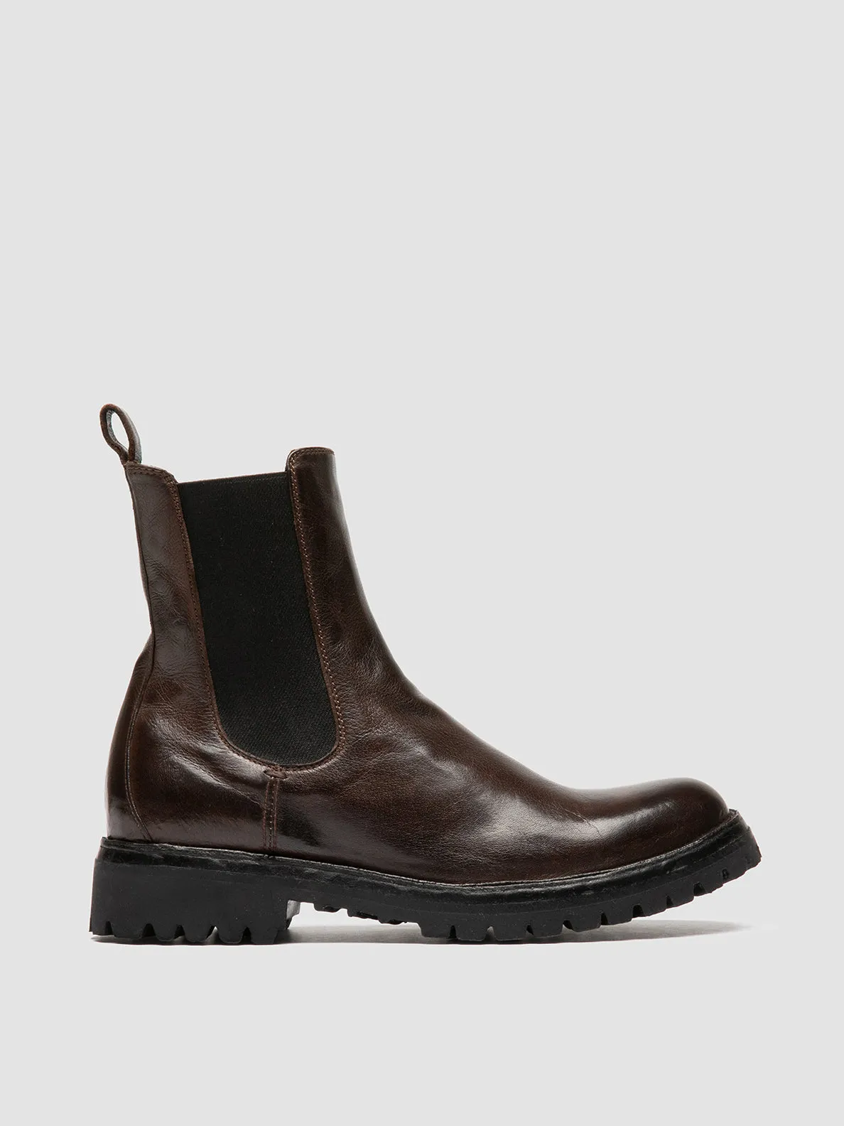 Urban Fashion Wind Path LORAINE 004 - Brown Leather Chelsea Boots