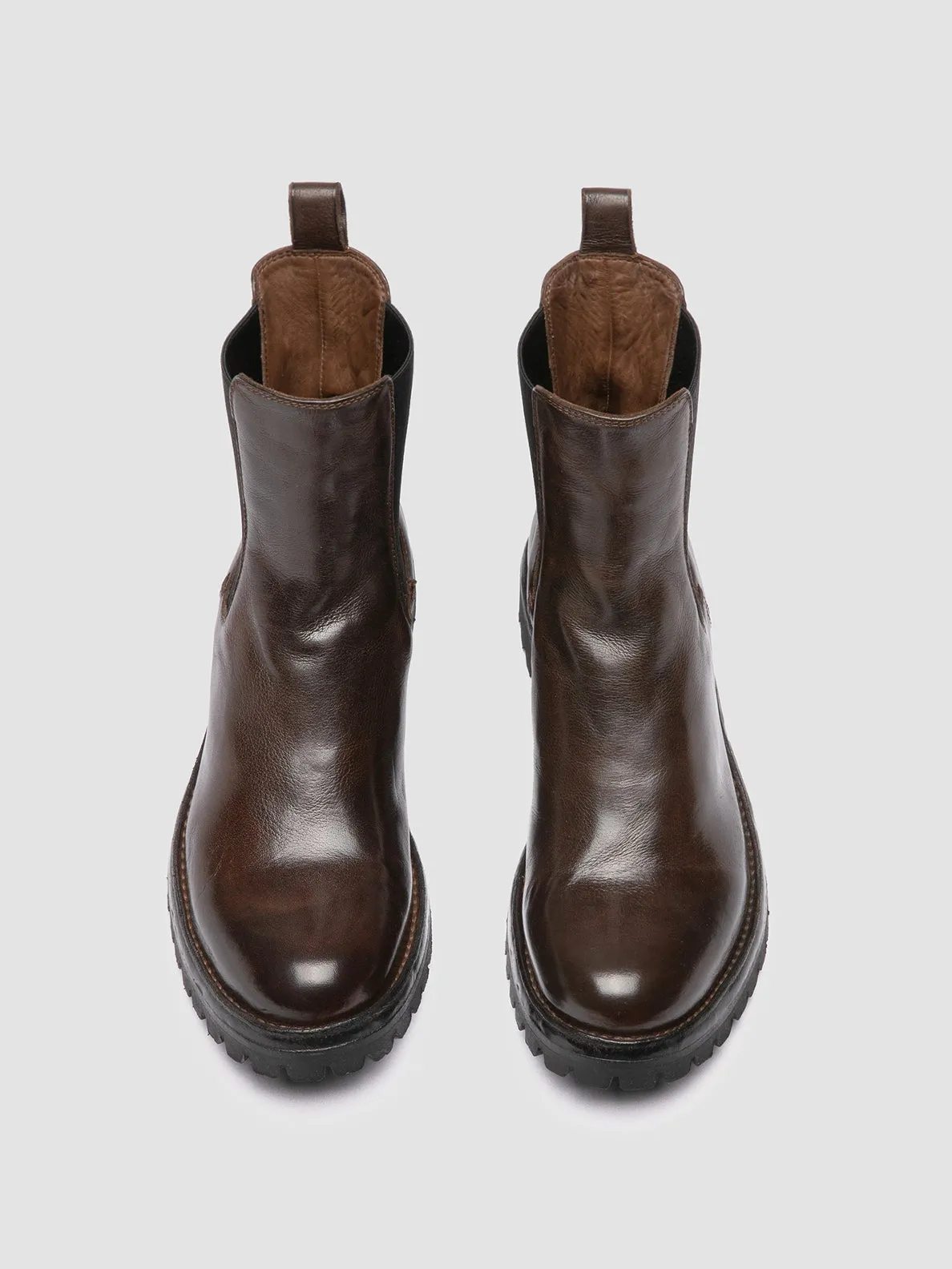 Commuter Friendly LORAINE 004 - Brown Leather Chelsea Boots
