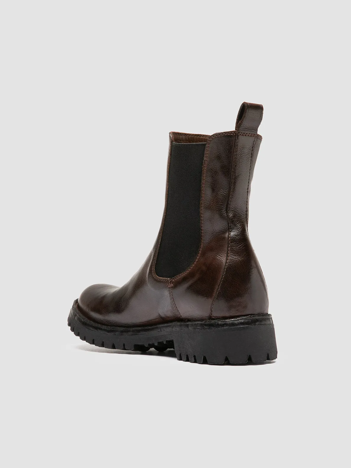 Block Stride LORAINE 004 - Brown Leather Chelsea Boots