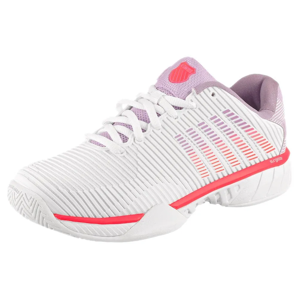 K-Swiss Women's Hypercourt Express 2 - White/Orchid Petal Classic Design Ultra light