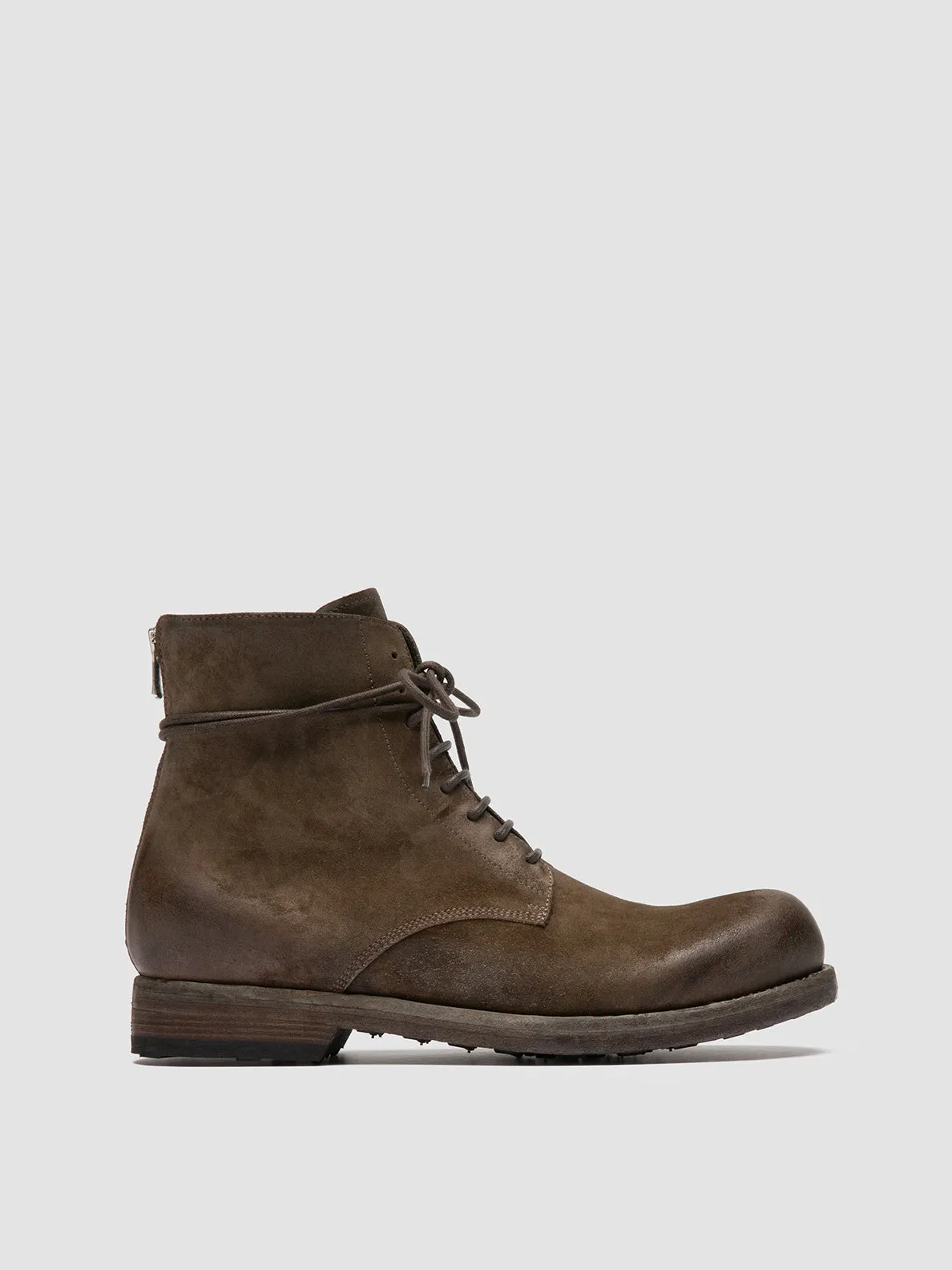 No-Slip Grip Urban Inspired BULLA DD 102 - Green Suede Lace-up Boots