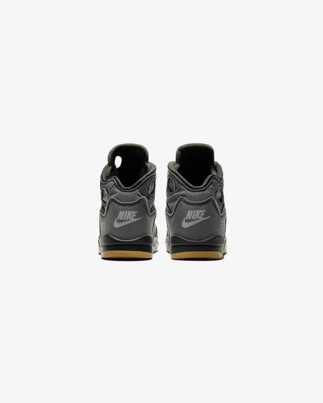 Air Jordan x Off-White 5 V Retro Chicago Black Metallic Virgil Abloh Sneakers padded tongue running shoes