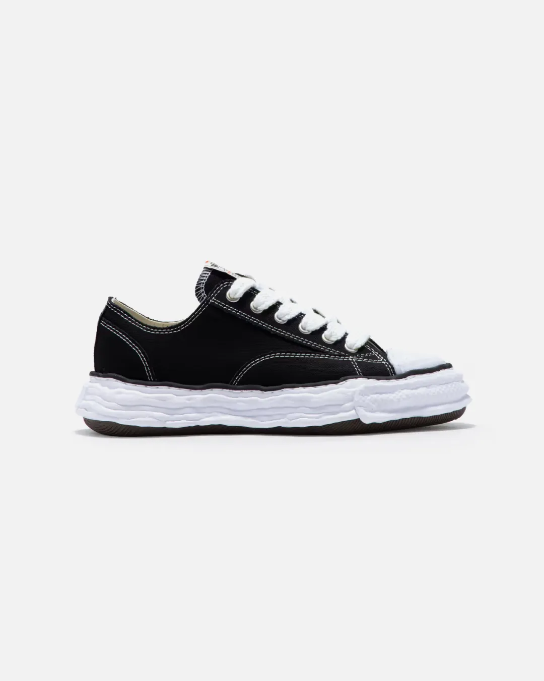 Maison Mihara Masuhiro Peterson23 OG sole Canvas Low-Top 'Black' Sneaker Sun Glow