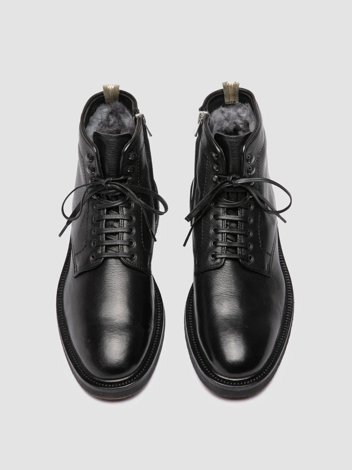 Smooth Fit HOPKINS FLEXI 206 - Black Leather Lace-up Boots