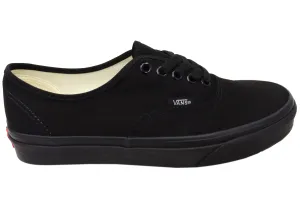 Vans Authentic Unisex Comfortable Lace Up Sneakers Black Black Fresh Look Street Movement