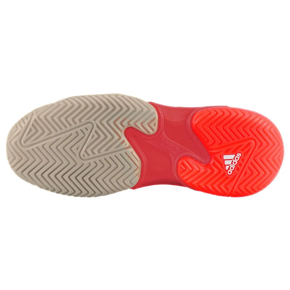 adidas Women's Barricade 13 - Cloud White/Lucid Red Eco Choice