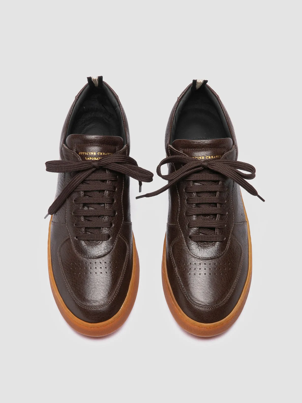 Luxurious Touch Full Coverage ASSET 001 - Brown Leather Sneakers