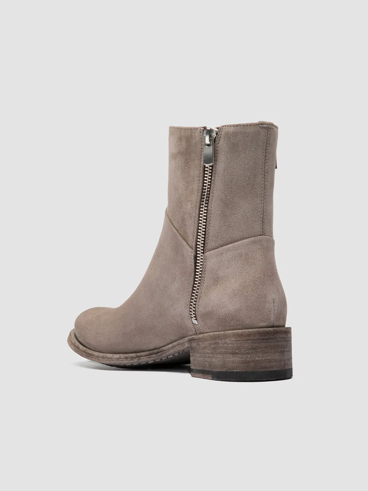 LISON 066 - Grey Suede Zipped Boots Reel Fit