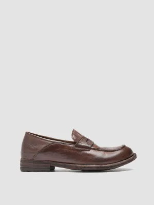 LEXIKON 140 - Brown Leather Penny Loafers Genuine Leather