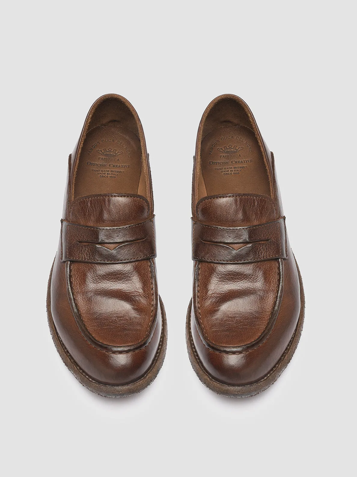 Parade Walk LEXIKON 140 - Brown Leather Penny Loafers