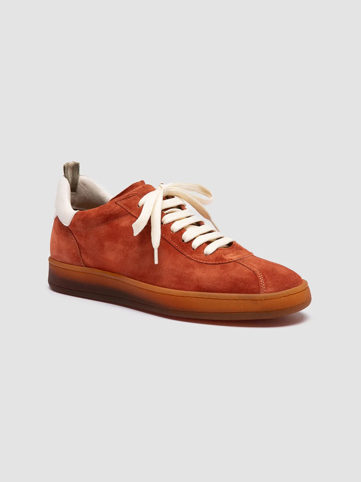 DESTINY 101 - Red Leather and Suede Sneakers Walking Comfort